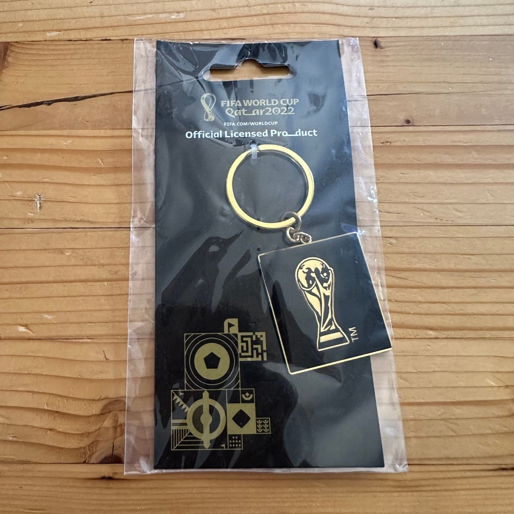 FIFA World Cup Qatar 2022 Official Licensed Trophy Keychain Black Gold